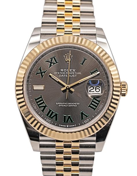 rolex datejust 41 wimbeldon gold/steel|rolex datejust 41 price.